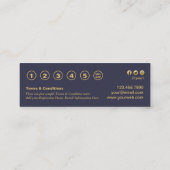 Modernes geometrisches Muster-Miniloyalitäts-Karte Mini Visitenkarte (Rückseite)