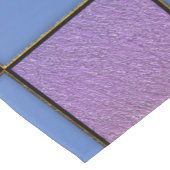 Modernes geometrisches Muster mit blauem Quadrat Kurzer Tischläufer (Ecke)