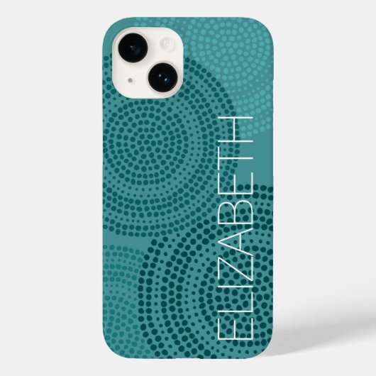 Modernes geometrisches Muster mit kreisförmigem Pu Case-Mate iPhone Hülle (Rückseite)