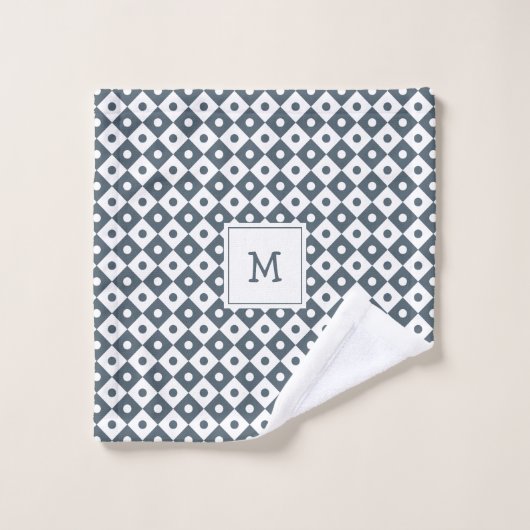 Modernes geometrisches Muster Mit Monogramm | Slat Badhandtuch Set (Waschlappen)