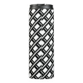 Modernes, geometrisches Muster Mit Monogramm Thermosbecher (Rückseite)