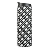 Modernes, geometrisches Muster Mit Monogramm Thermosbecher (Nach rechts gedreht)