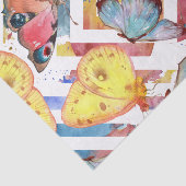 Modernes geometrisches Muster mit Schmetterlingen Seidenpapier (Ausschnitt)