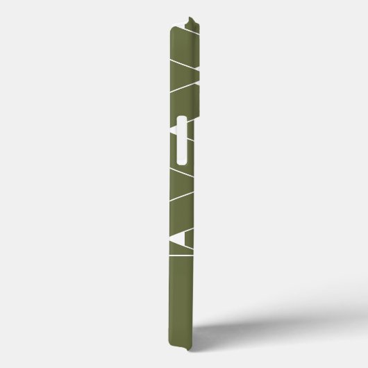 Modernes geometrisches Muster mit Stern Monogram Case-Mate iPhone Hülle (Rückseite / Rechts)