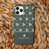Modernes geometrisches Muster mit Stern Monogram Case-Mate iPhone Hülle