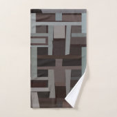 Modernes geometrisches Muster Mitte des Jahrhunder Badhandtuch Set (Handtuch)