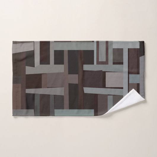 Modernes geometrisches Muster Mitte des Jahrhunder Badhandtuch Set (Handtuch)