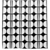 Modernes geometrisches Muster Mitte des Jahrhunder Duschvorhang (Vorderseite)