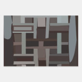 Modernes geometrisches Muster Mitte des Jahrhunder Geschenkpapier Set (Vorderseite 3)