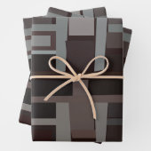 Modernes geometrisches Muster Mitte des Jahrhunder Geschenkpapier Set (Beispiel)