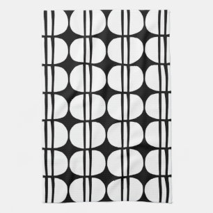 Modernes geometrisches Muster Mitte des Jahrhunder Geschirrtuch