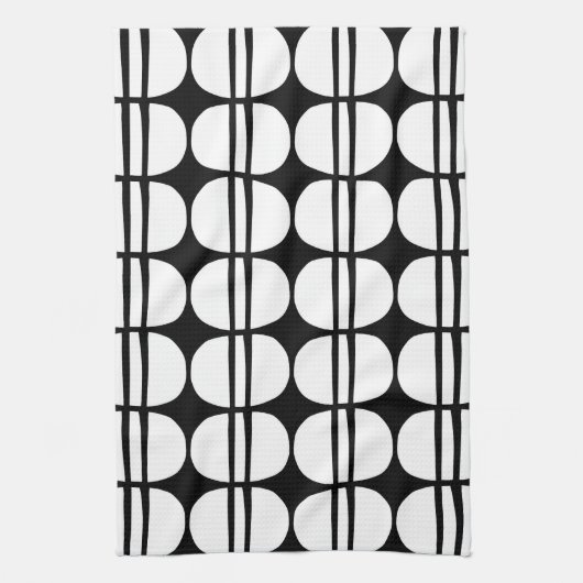 Modernes geometrisches Muster Mitte des Jahrhunder Geschirrtuch (Vertikal)