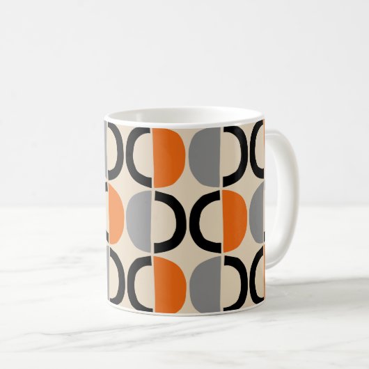 Modernes geometrisches Muster Mitte des Jahrhunder Kaffeetasse (VorderseiteRechts)