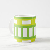 Modernes geometrisches Muster Mitte des Jahrhunder Kaffeetasse (Vorderseite Links)