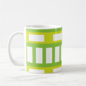 Modernes geometrisches Muster Mitte des Jahrhunder Kaffeetasse (Links)