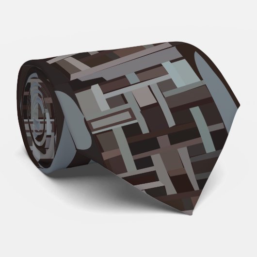 Modernes geometrisches Muster Mitte des Jahrhunder Krawatte (Gerollt)