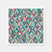 Modernes geometrisches Muster Mitte des Jahrhunder Serviette (Vorderseite)