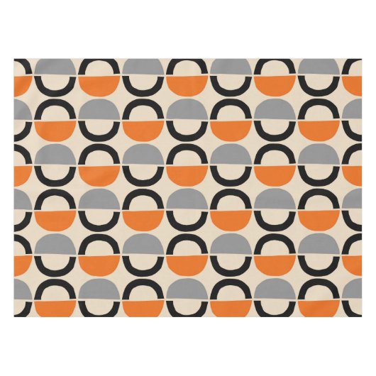 Modernes geometrisches Muster Mitte des Jahrhunder Tischdecke (Vorderseite (Horizontal))