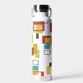 Modernes geometrisches Muster Mitte des Jahrhunder Trinkflasche (Vorne)