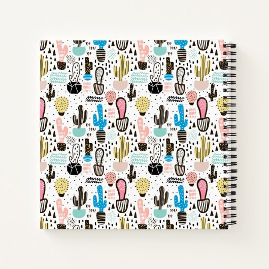 Modernes geometrisches Muster Notizbuch (Rückseite)