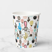 Modernes geometrisches Muster Pappbecher (Rückseite)