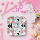 Modernes geometrisches Muster Pappteller (Party)