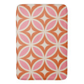 Modernes geometrisches Muster rosa orange Badematte (Vorderseite Vertikal)