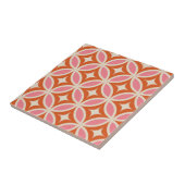 Modernes geometrisches Muster rosa orange Fliese (Seite)