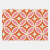 Modernes geometrisches Muster rosa orange Geschenkpapier Set (Vorderseite 3)