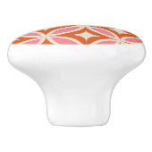 Modernes geometrisches Muster rosa orange Keramikknauf (Seitenansicht)