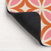 Modernes geometrisches Muster, rosa orange Mousepad (Ecke)