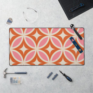 Modernes geometrisches Muster rosa orange Schreibtischunterlage