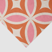 Modernes geometrisches Muster rosa orange Seidenpapier (Detail)