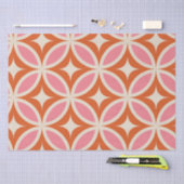 Modernes geometrisches Muster rosa orange Seidenpapier (Handwerk)
