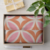 Modernes geometrisches Muster rosa orange Seidenpapier (Geschenk)