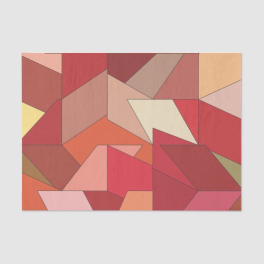 Modernes geometrisches Muster Seidenpapier (Vorderseite)