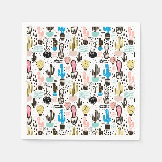 Modernes geometrisches Muster Serviette (Vorderseite)