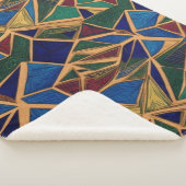 Modernes geometrisches Muster Sherpadecke (3/4)