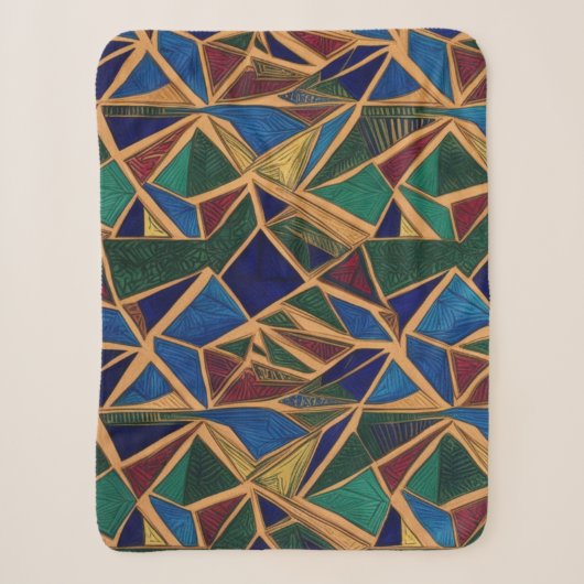 Modernes geometrisches Muster Sherpadecke (Vorderseite)