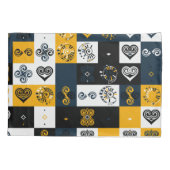 Modernes geometrisches Muster, trendgelb Kissenbezug (Rückseite)