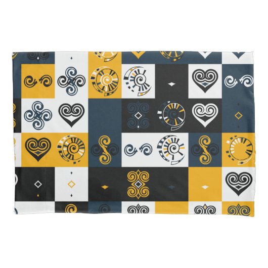 Modernes geometrisches Muster, trendgelb Kissenbezug (Vorderseite)