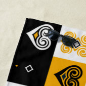 Modernes geometrisches Muster, trendgelb Strandtuch (Beispiel)