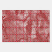 Modernes geometrisches Muster und Burgunder-Marmor Geschenkpapier Set (Vorderseite 3)