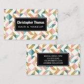 Modernes geometrisches Muster Visitenkarte (Vorne/Hinten)