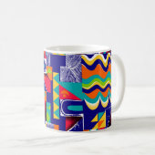 Modernes geometrisches nahtloses Muster Kaffeetasse (VorderseiteRechts)