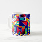 Modernes geometrisches nahtloses Muster Kaffeetasse (Vorderseite Links)