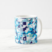 Modernes geometrisches nahtloses Muster Kaffeetasse (VorderseiteRechts)