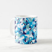 Modernes geometrisches nahtloses Muster Kaffeetasse (Vorderseite Links)