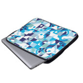 Modernes geometrisches nahtloses Muster Laptopschutzhülle (Vorne Knopf)
