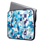 Modernes geometrisches nahtloses Muster Laptopschutzhülle (Vorderseite Links)